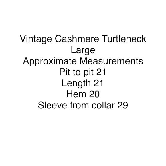 Cashmere Turtleneck Sweater Vintage Size Large Red Cozy Distressed Retro Chic - Picture 5 of 14